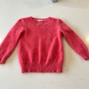 Coral pink angora sweater by Madewell
